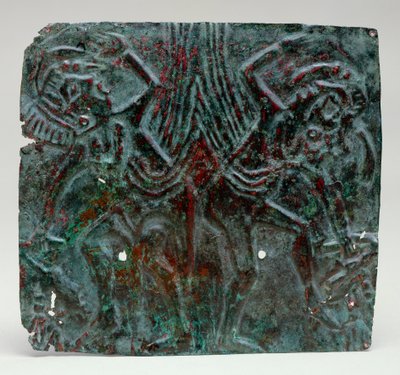 Repousse plaque with dancing figures, 1100-1300 by Mississippian culture